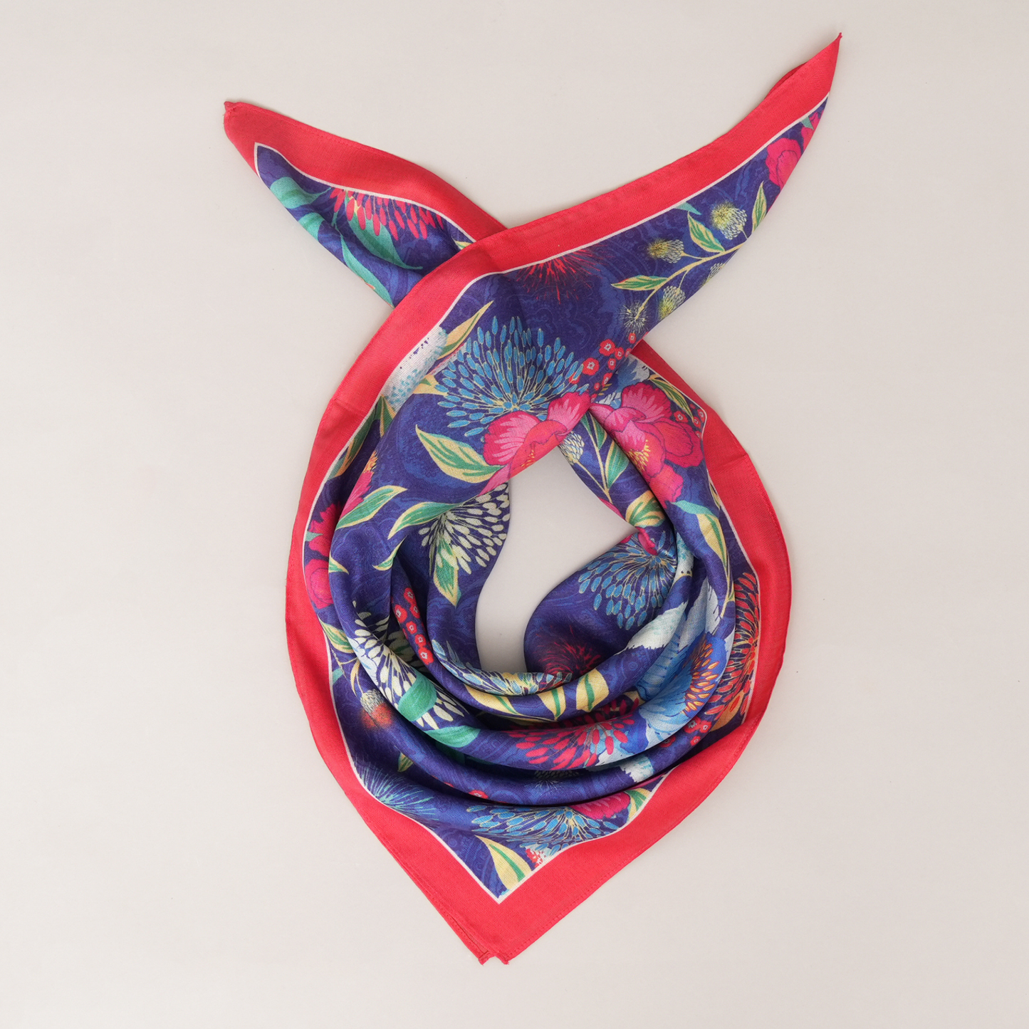 Scarf | Mulberry Silk Midnight Bloom