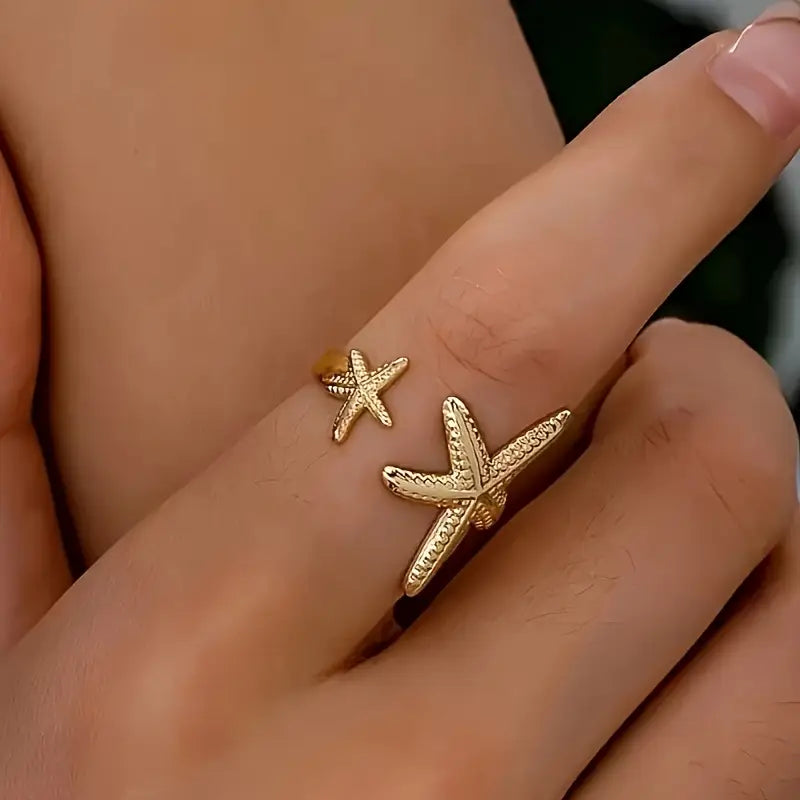 Adjustable Ocean Wave Ring - Beach Wedding Jewelry
