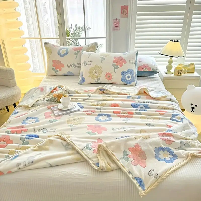 Tropical Throw Blanket - Machine Washable, Stain Resistant