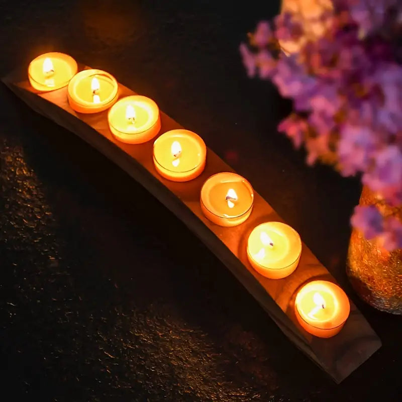 Bougeoir rustique en bois – Design romantique pour dîners, mariages et fêtes