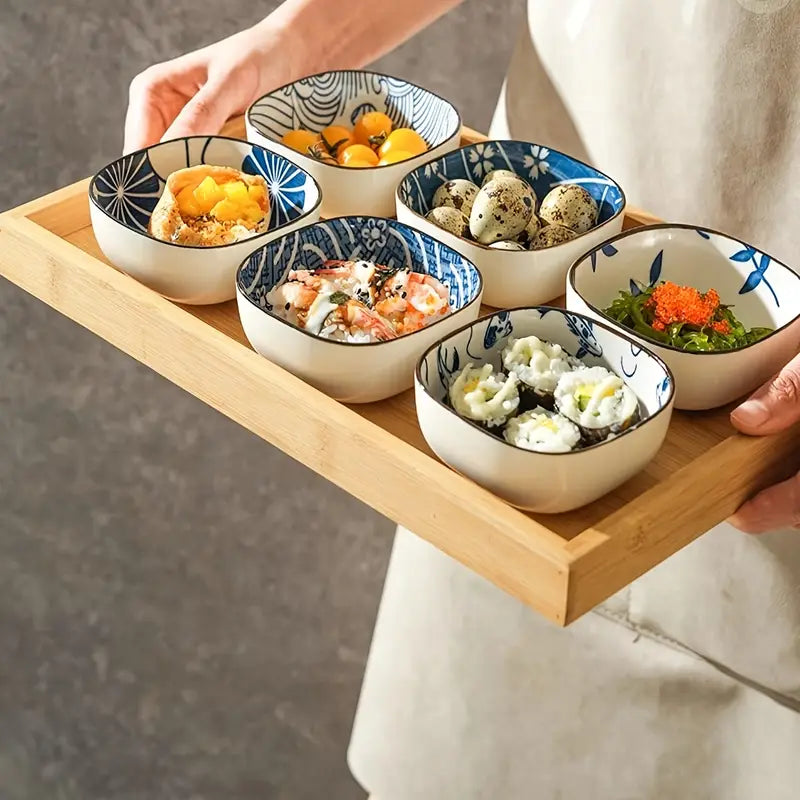 Mini Ceramic Dipping Bowls Set - 6oz Small Sauce Dishes