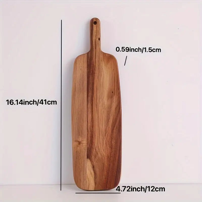 1 houten serveerplank met handvat