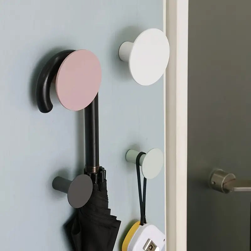 Resin Wall Hooks 4-Pack - Modern Decorative Coat Hangers