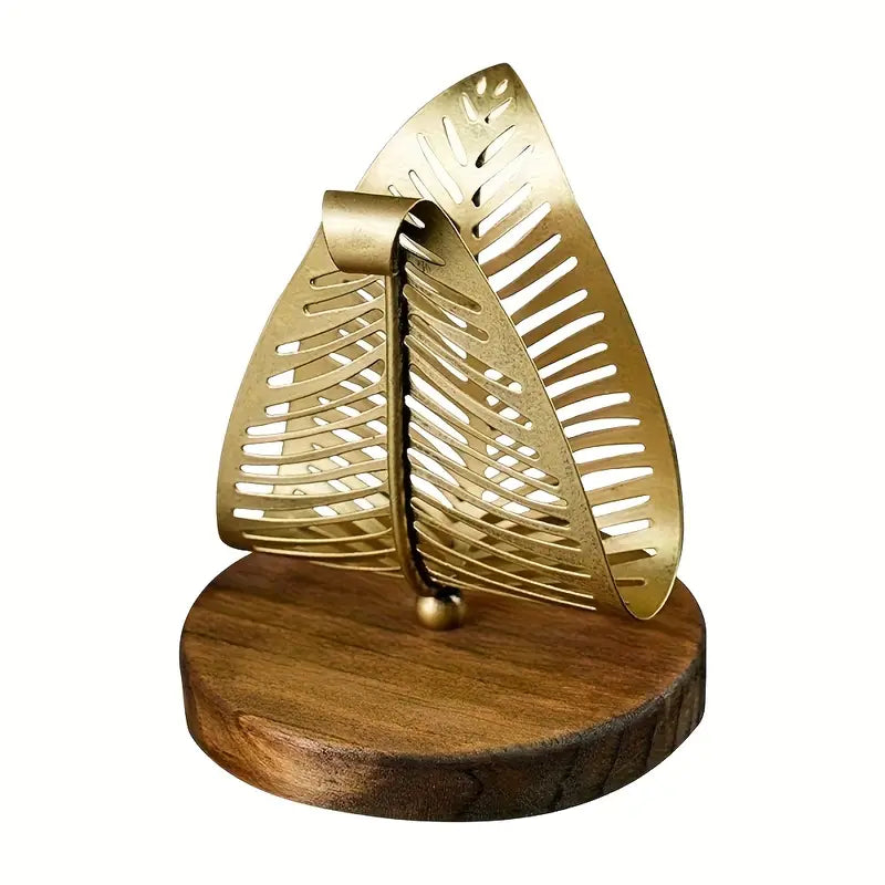 Brown Iron Napkin Holder - Decorative Tabletop Restaurant Decor