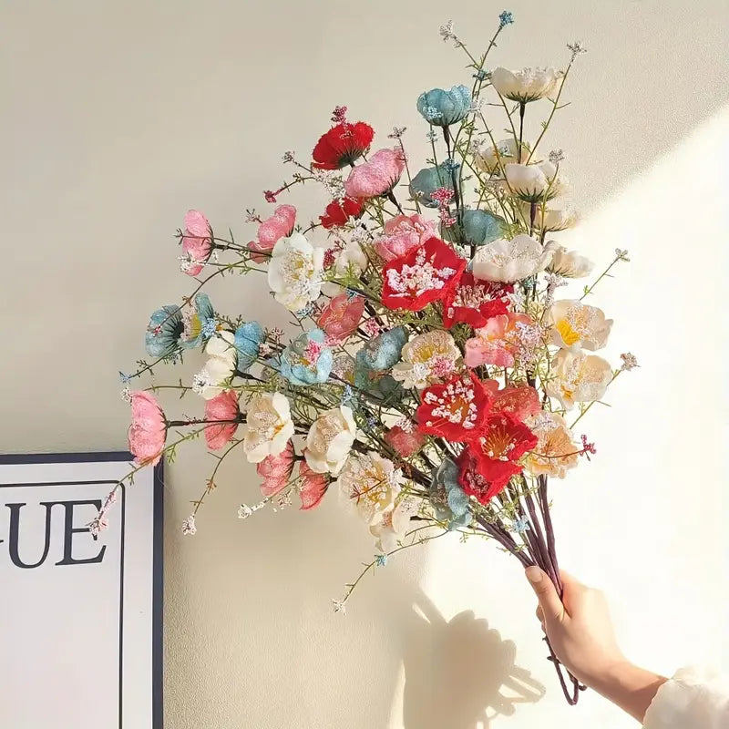 Artificial Azalea Flower Bouquet - Light Luxury Home Decor (6pcs)