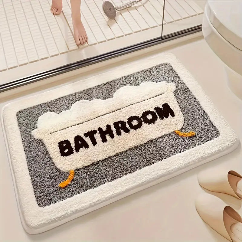 Cartoon Bathroom Mat: Ultra Absorbent, Non-Slip, Quick Dry Rug