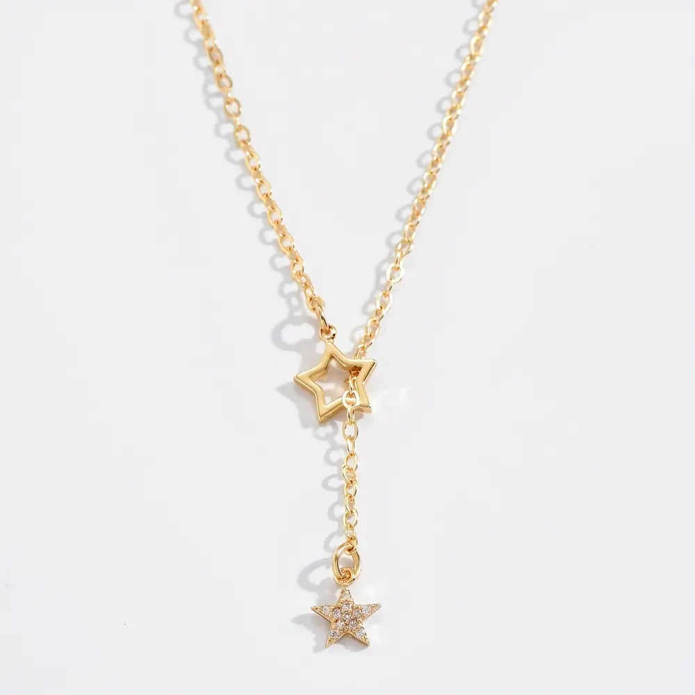 Exquisite Shiny Star Y-Shaped Clavicle Chain Necklace For Women
