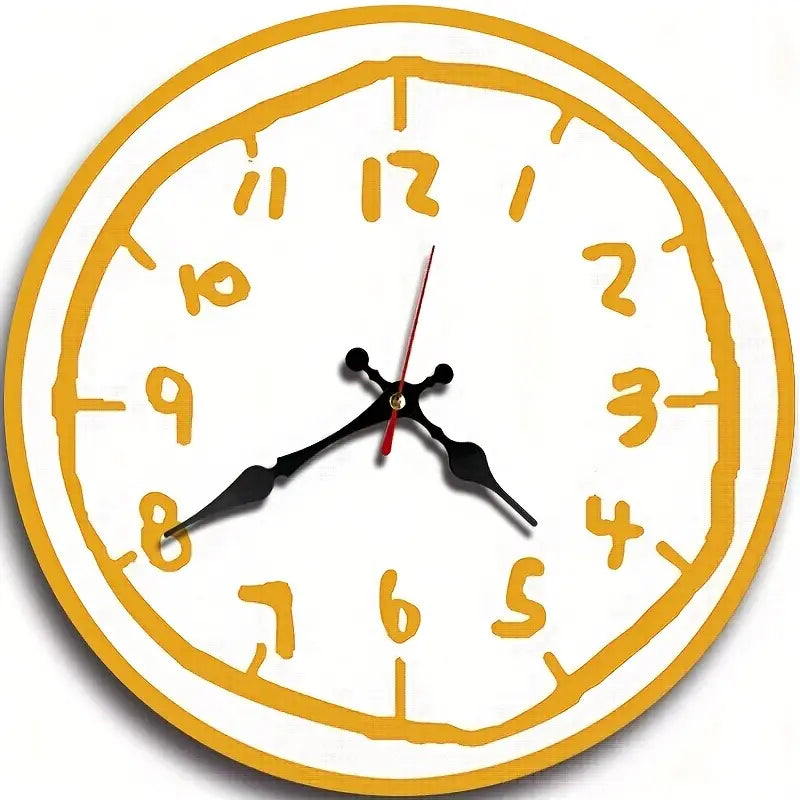 Modern Silent Wall Clock - 12 Inch Wood Clock Home Decor