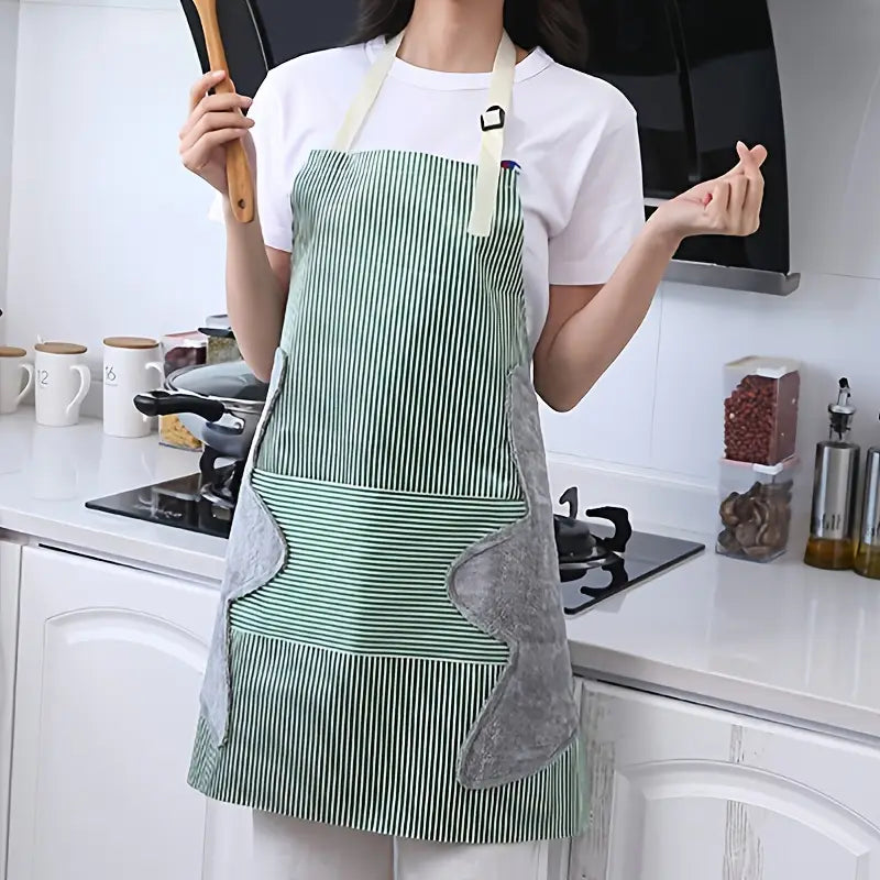 1 stuk multifunctionele waterdichte gestreepte bandeau-schort voor in de keuken