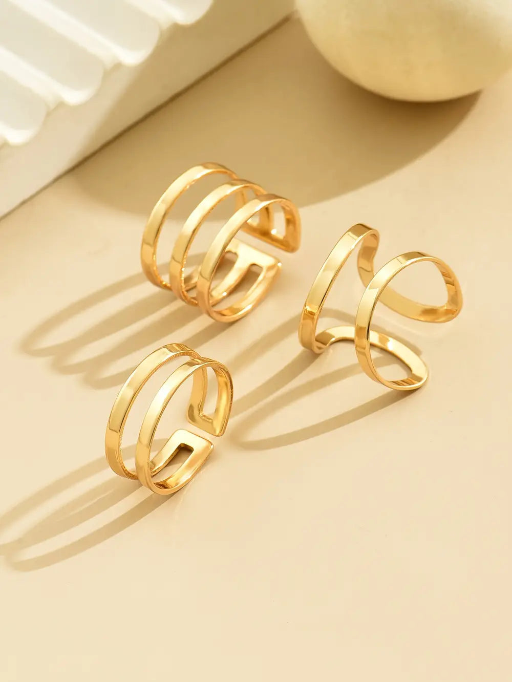 3pcs/Set Classic Simple Ring Party Ring