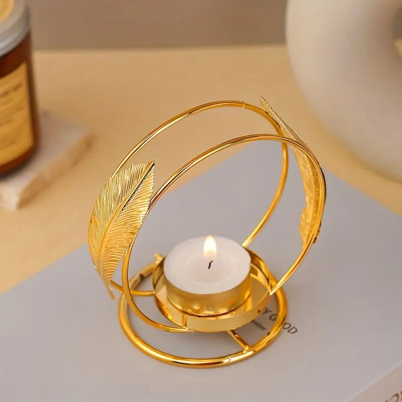 Bougeoir nordique en fer – Bougeoir décoratif moderne pour salon et salle à manger