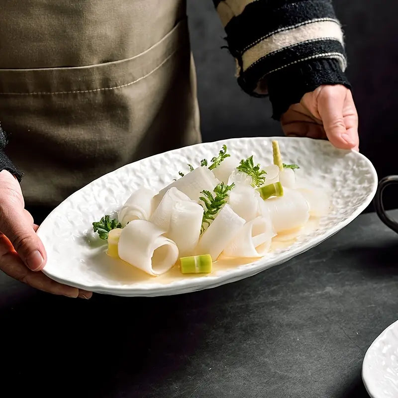 Luxury Oval Ceramic Fish Steamer Plate