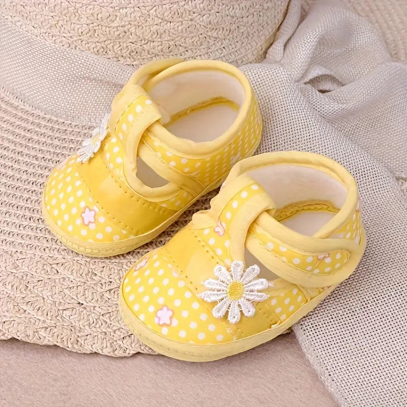 Baby Girl Floral Walking Shoes | Lightweight Non-Slip Soft Sole for Indoor & Outdoor