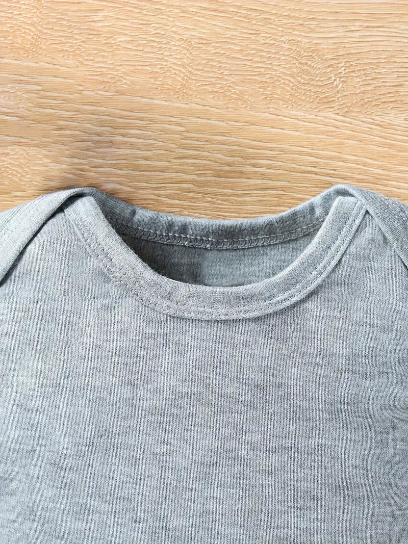 Barboteuse bébé à imprimé lettre « Grand-mère » | Tenue nouveau-né en jersey de coton rose tendre