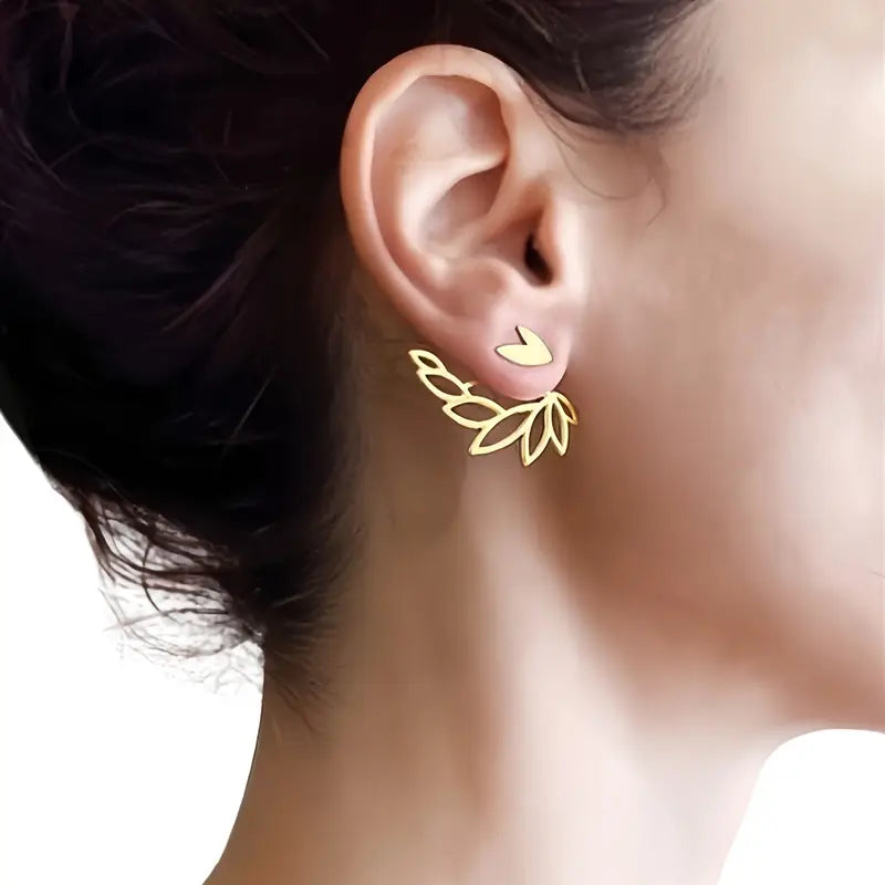 Copper Peacock Earrings - Vintage Hollow Stud Jewelry