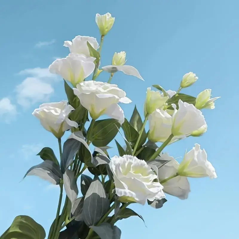 Bouquet de fleurs en soie 4 pièces – 4 têtes réalistes pour la décoration de la maison et du mariage