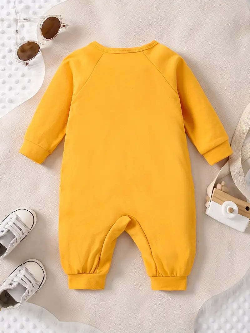 Combinaison bébé motif animal 3D | Barboteuse en coton à manches longues pour garçons et filles