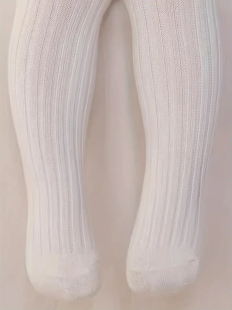 Effen geribbelde legging voor babymeisjes - veelzijdige panty's voor peuters en kleuters