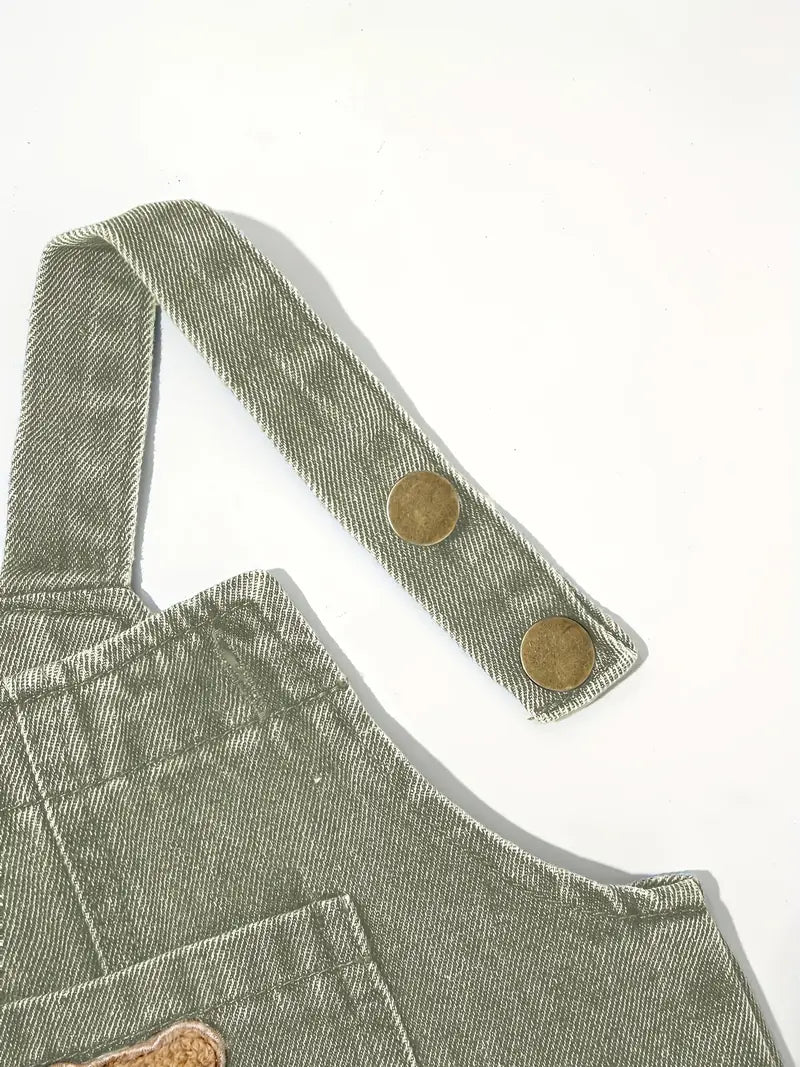 Comfortabele denim overall voor jongens - schattige rayonmix, machinewasbaar voor buiten in de herfst/winter