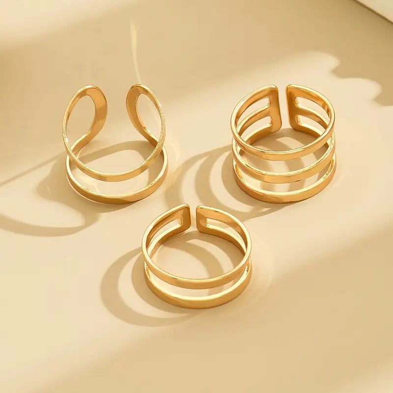3pcs/Set Classic Simple Ring Party Ring