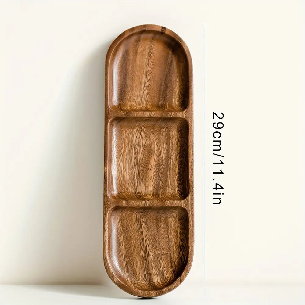 1 stuk elegante ovale houten serveerschaal - Snack-, taart- en broodplank