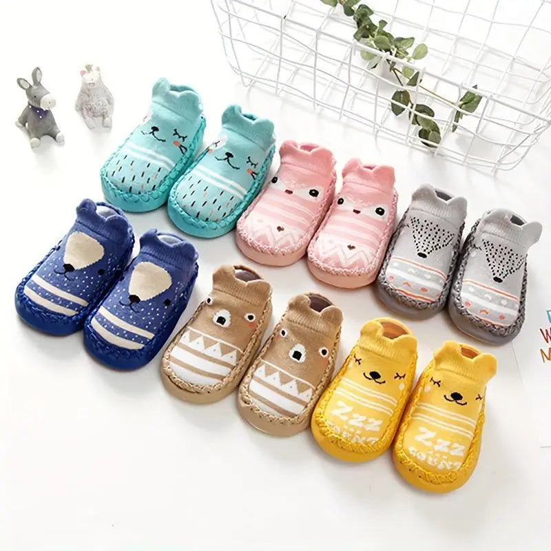 Non-Slip Toddler Socks | Indoor & Outdoor Cotton Blend for Babies Under 12 Months