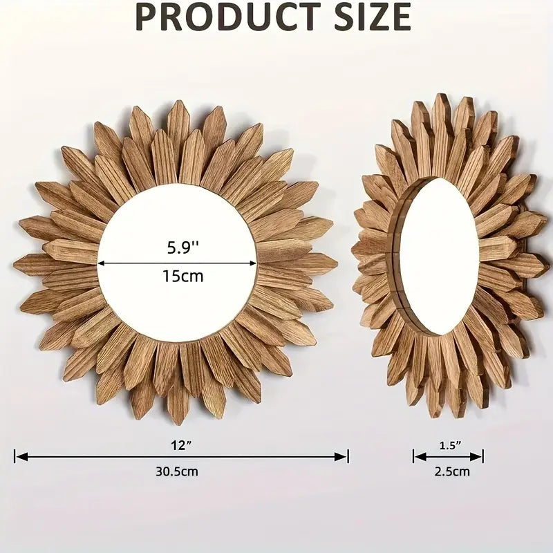 1pc Bohemian Sunflower Style Mirror