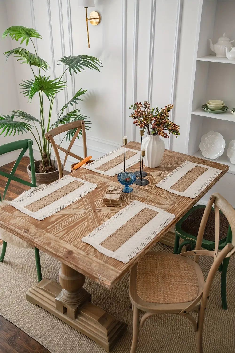 4/6pcs Boho Style Table Mats, Light Luxury Table Pads