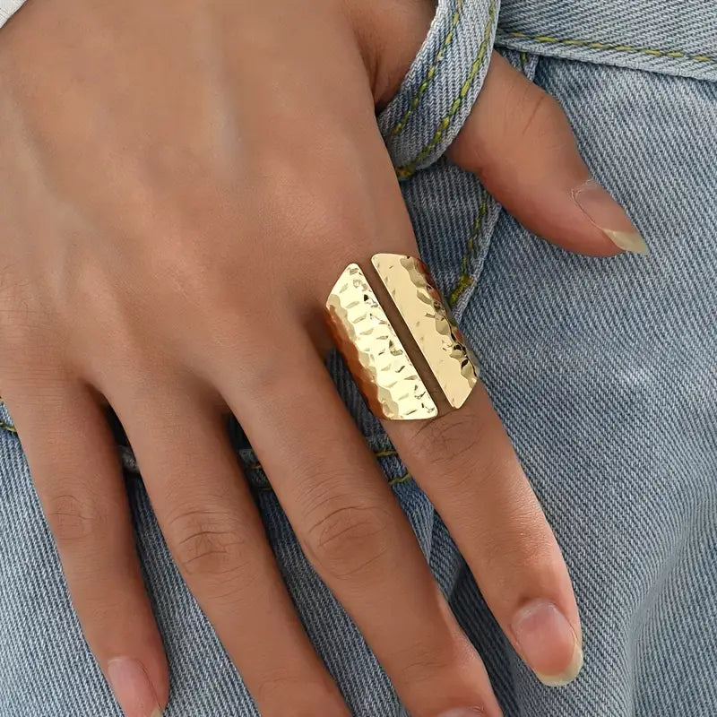 1 bague ouverte réglable simple et classique pour femme