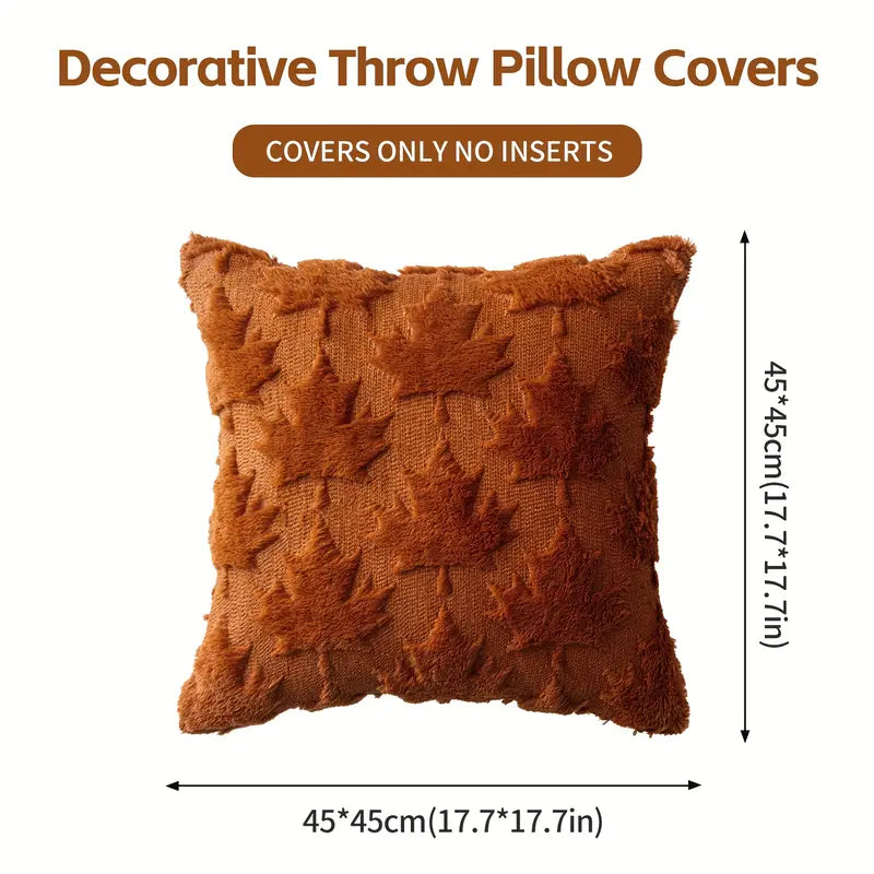 Maple Leaf Pillow Covers 45x45cm - Fall Decor Cushion Cases