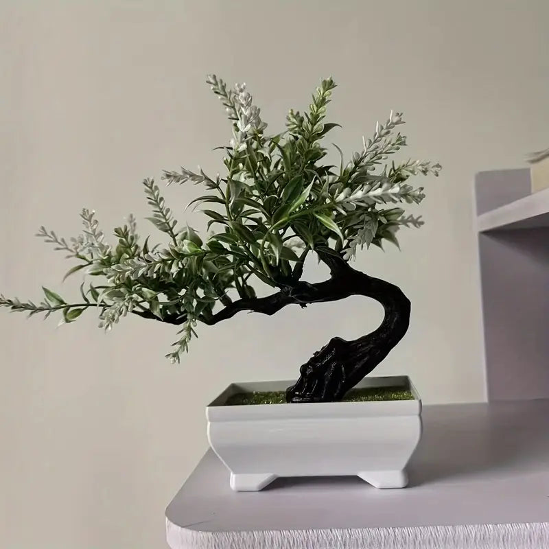 Bonsaï de pin – Plante artificielle décorative pour la maison, le bureau et la salle de bain