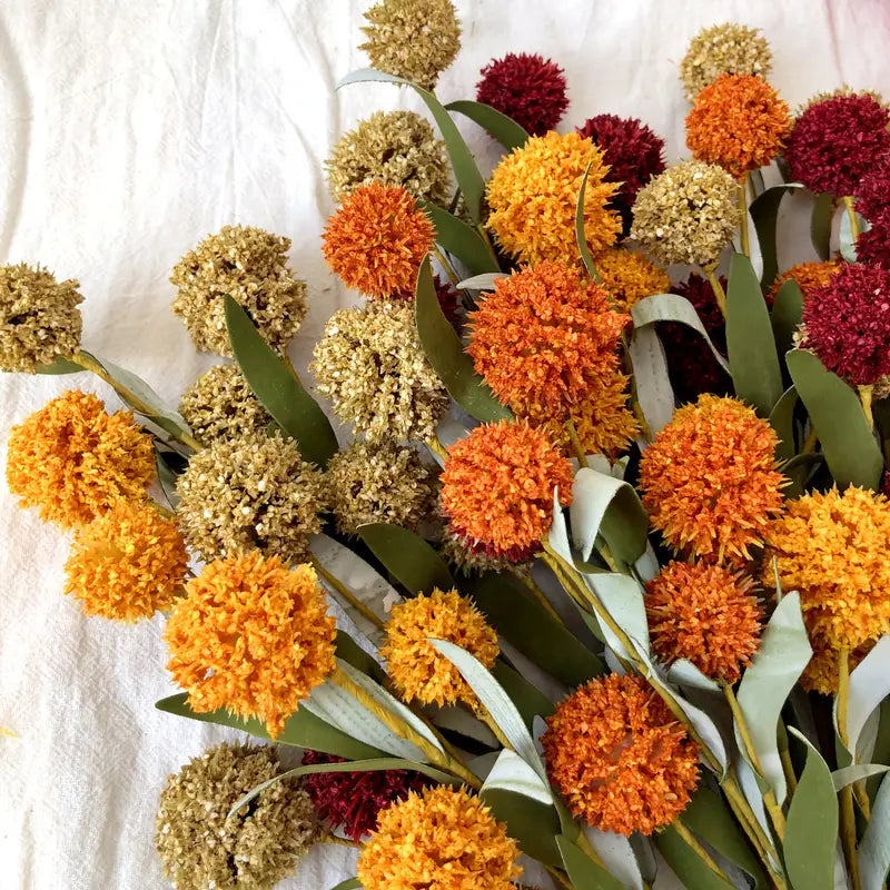 Artificial Hydrangea Flowers - Fall Decor, DIY Crafts (5 Pack)