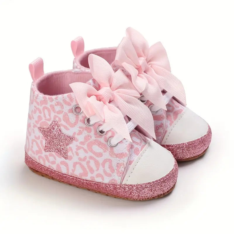Lace-Up Baby Girl Sneakers | Lightweight Non-Slip Walking Shoes for Indoor & Outdoor