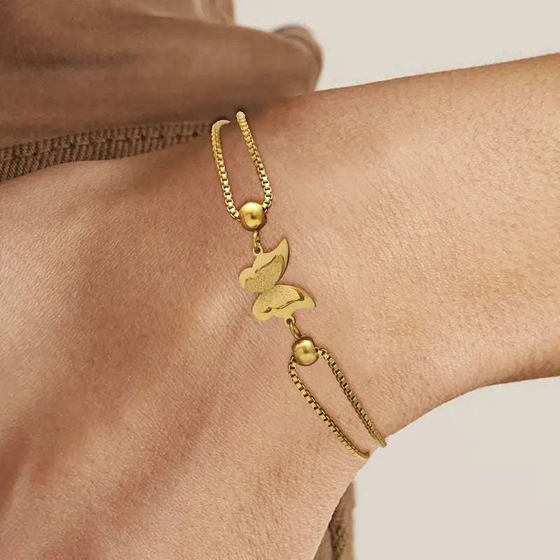Women's Stainless Steel Charm Bracelet - Hypoallergenic
