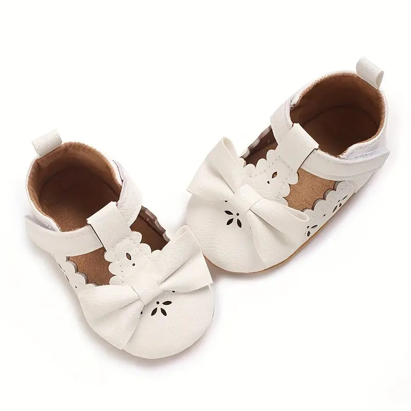 Chaussures bébé fille avec nœud | Chaussures de marche respirantes, légères et antidérapantes pour le printemps et l'automne