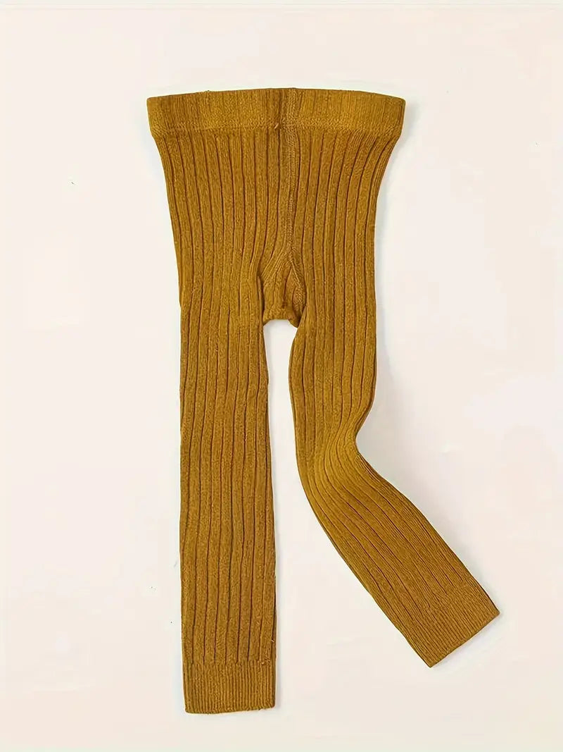 Effen legging voor babymeisjes - Casual gebreide panty voor dagelijks gebruik