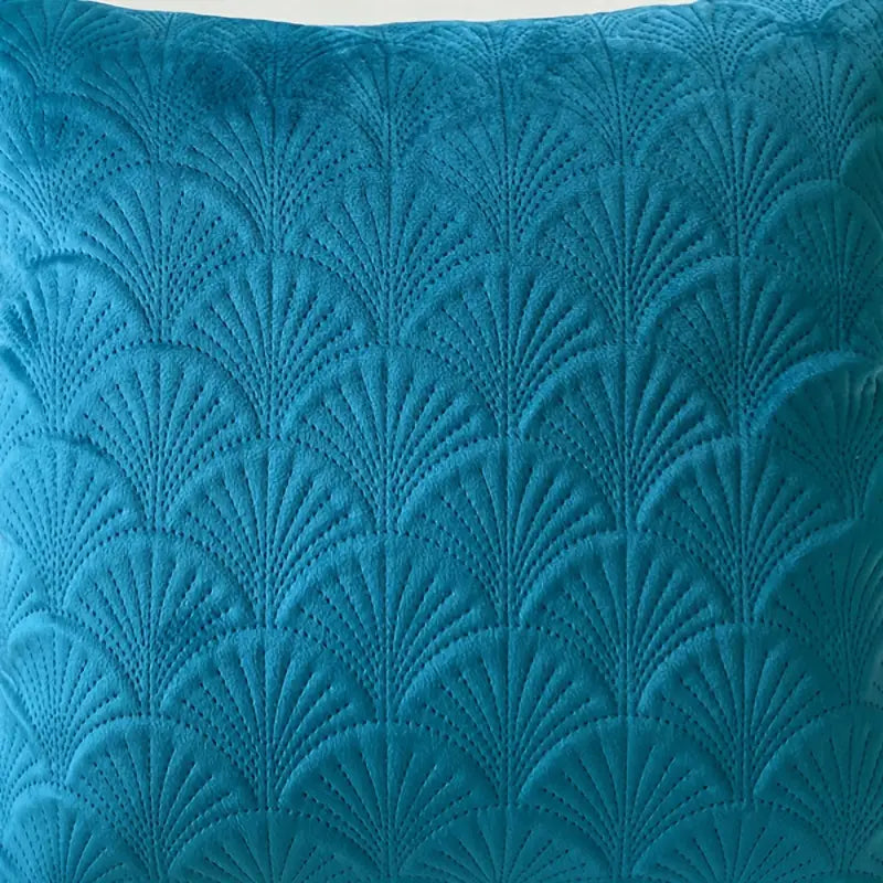 Housse de coussin en velours motif coquille Saint-Jacques – 45 x 45 cm, pour canapé et chambre