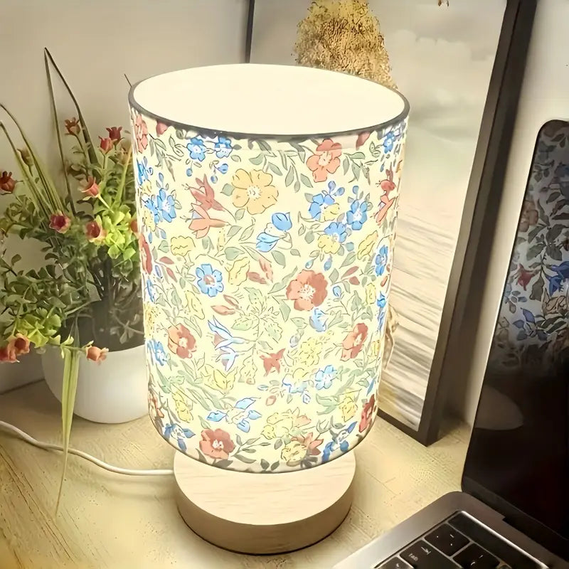 Retro LED Desk Lamp USB Dimmable Wooden Base