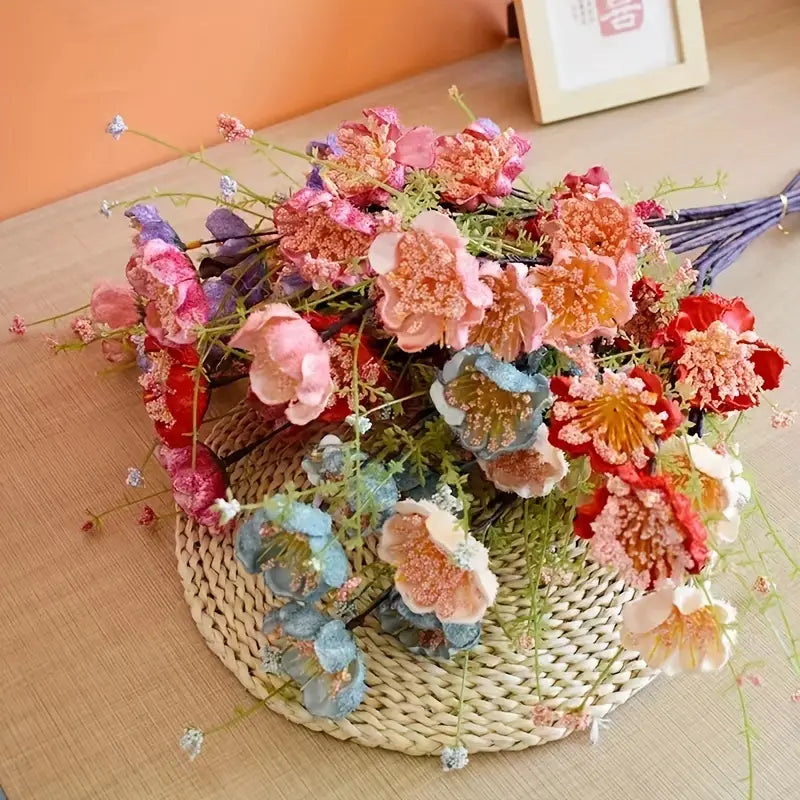 Artificial Azalea Flower Bouquet - Light Luxury Home Decor (6pcs)