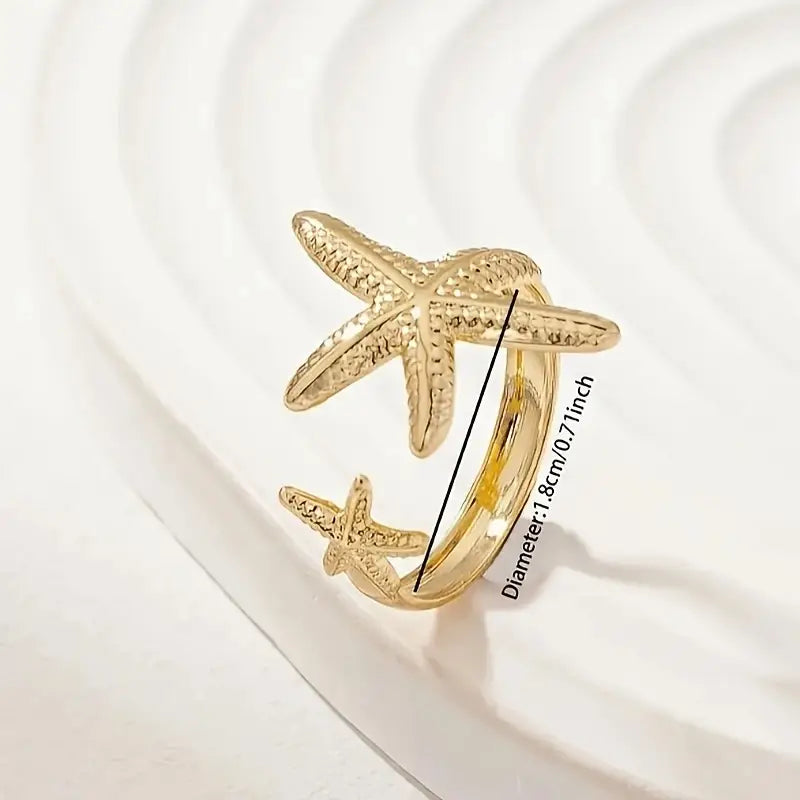 Adjustable Ocean Wave Ring - Beach Wedding Jewelry