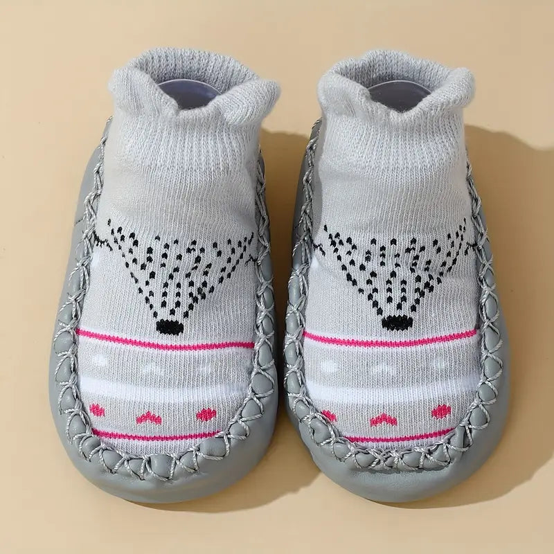 Non-Slip Toddler Socks | Indoor & Outdoor Cotton Blend for Babies Under 12 Months