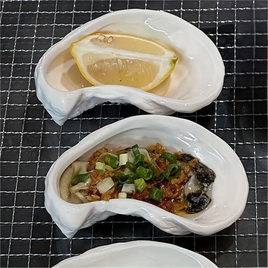 2pcs 1set Ceramic Oyster Dish