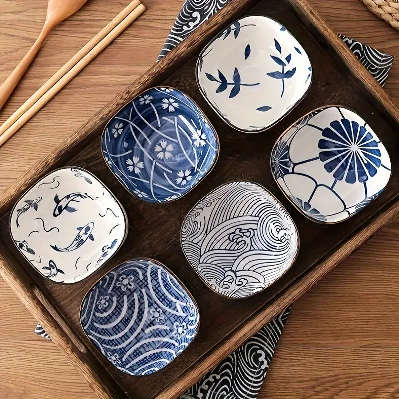 Japanese Ceramic Dipping Sauce Dishes Set - Snack/Hot Pot Seasoning