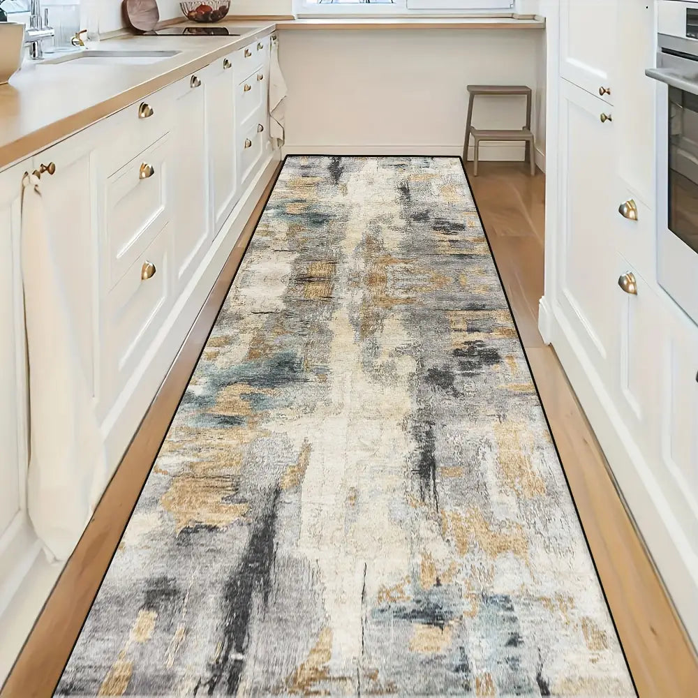 Bohemian Style Non-Slip Soft Runner Rug - Water-Resistant, Washable