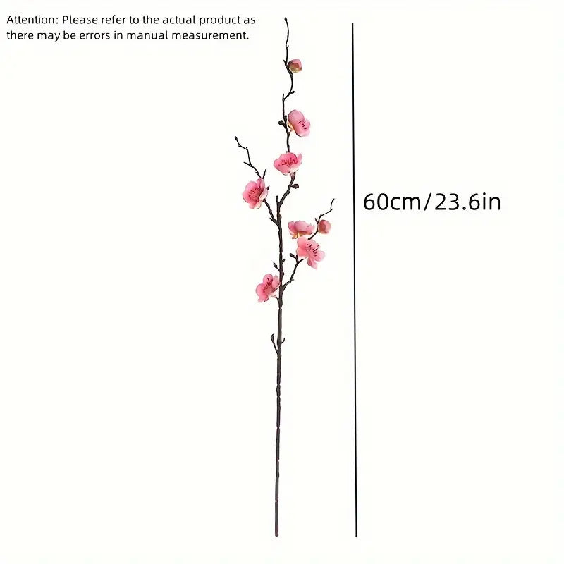 Branches de prunier artificielles – 1 tige de cerisier artificiel pour décoration intérieure