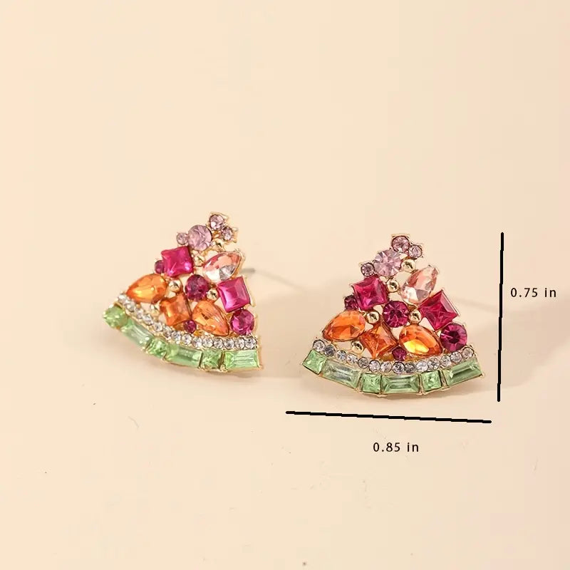 1 Pair Fashion Watermelon-Shaped Earrings