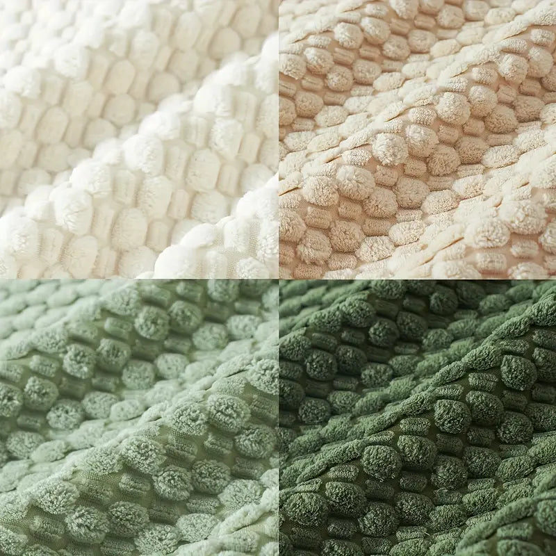 Fleece Office Chair Cushion Cover Set - Double Sided, Washable