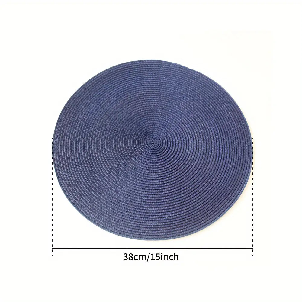 4pcs Round Braided Placemats