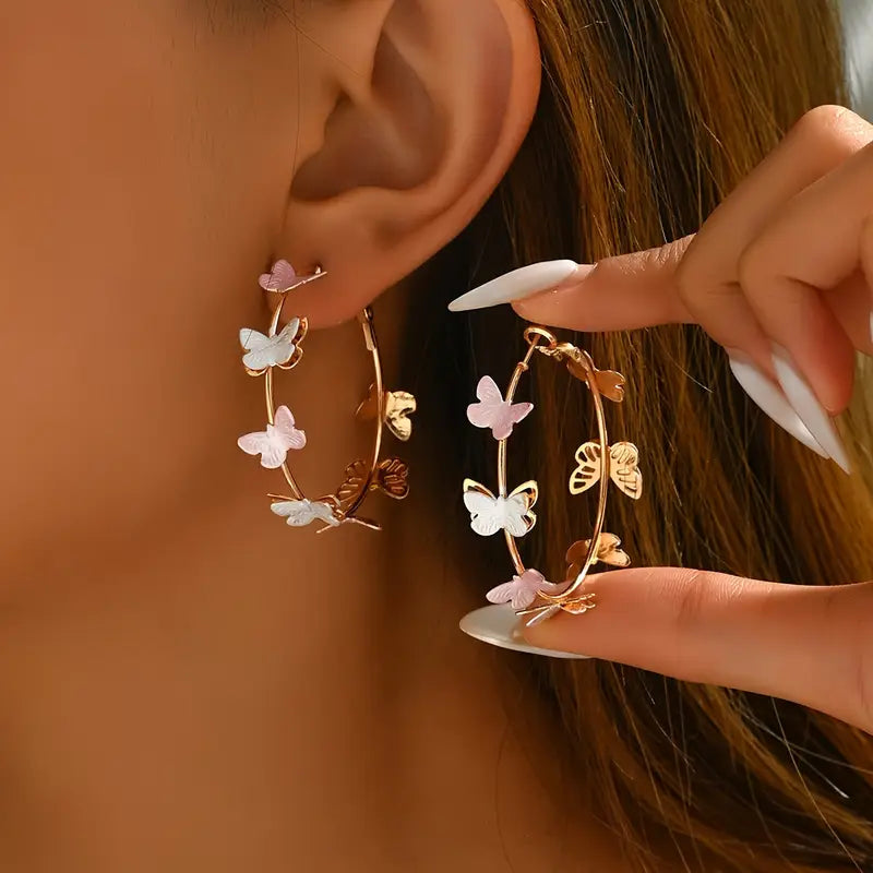 Boho Hoop Earrings - Iron Casual Daily Wear