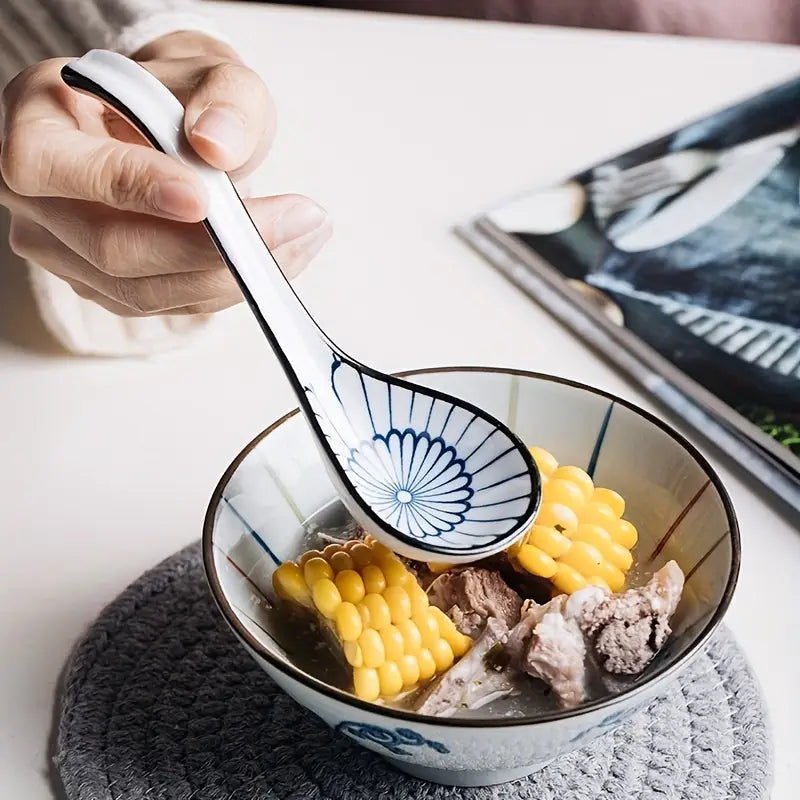 5pcs Set Handcrafted Japanese Porcelain Spoons